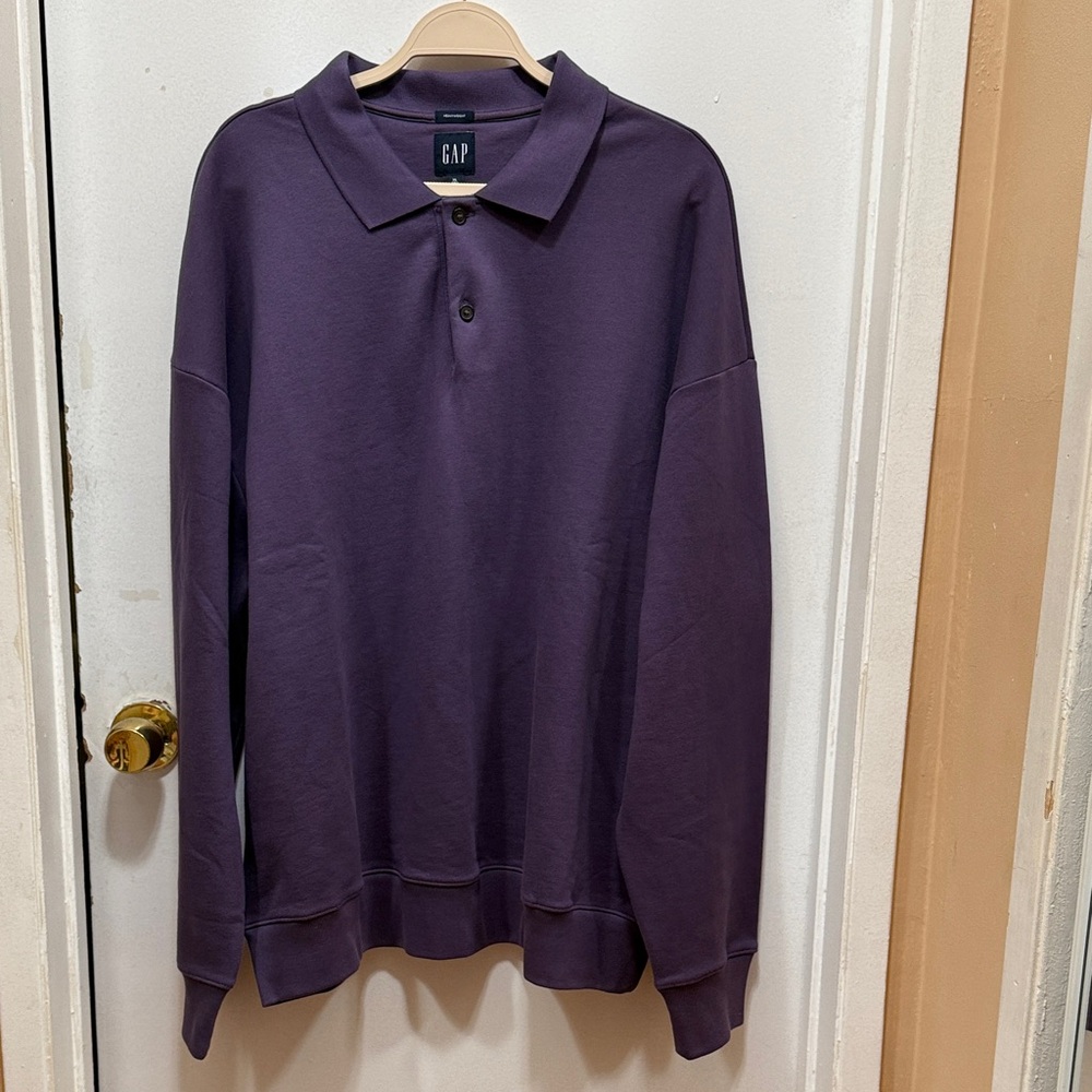 GAP Men's Deep Purple Polo Shirt